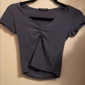 Dark navy Blue crop top brandy Melville
